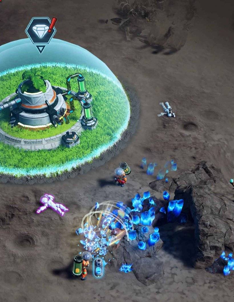 Группа астронавтов горнодобывающих ресурсов на инопланетной планете