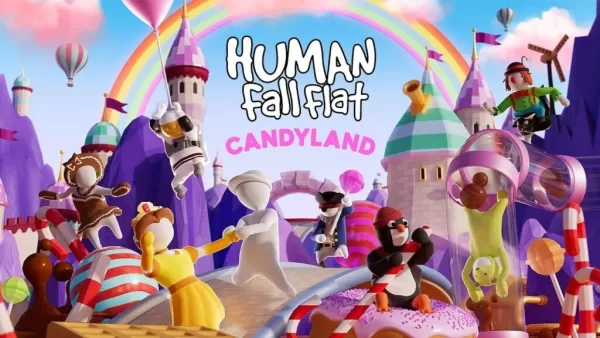 Human Fall Flat Mobile запускает уровень Candyland