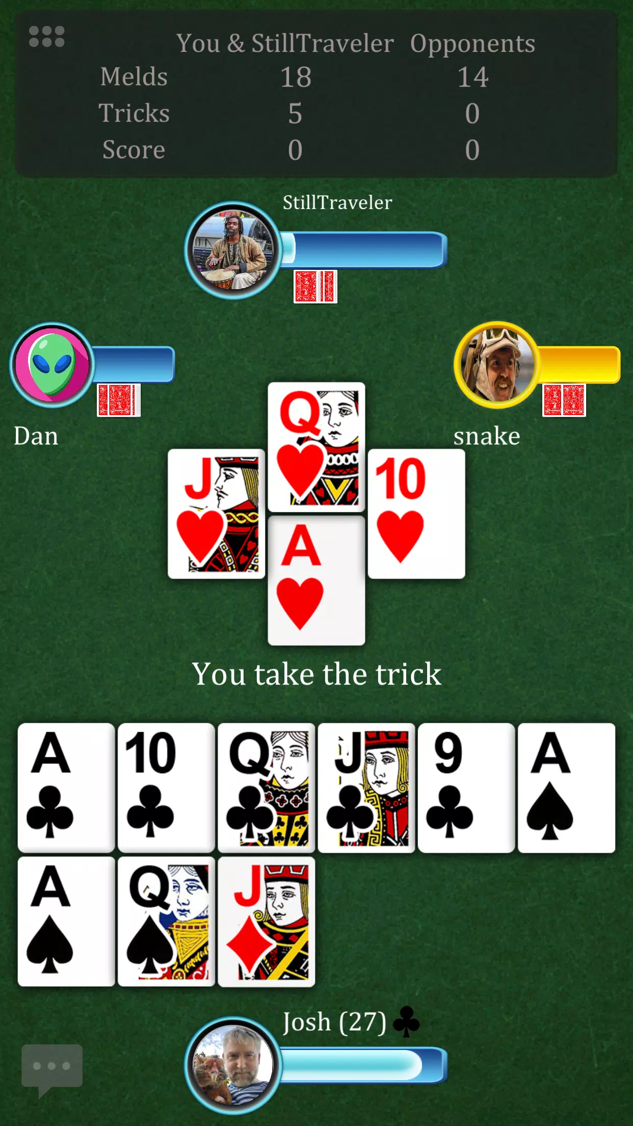 Pinochle Online Captura de tela 0