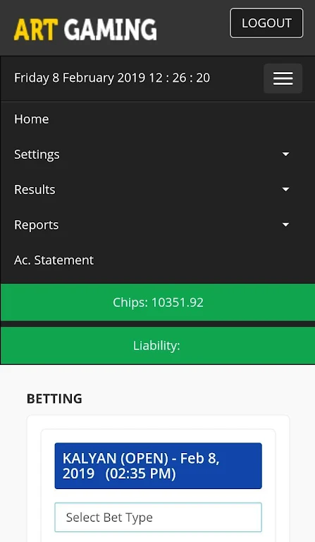 ART GAME - BETTING Captura de pantalla 0