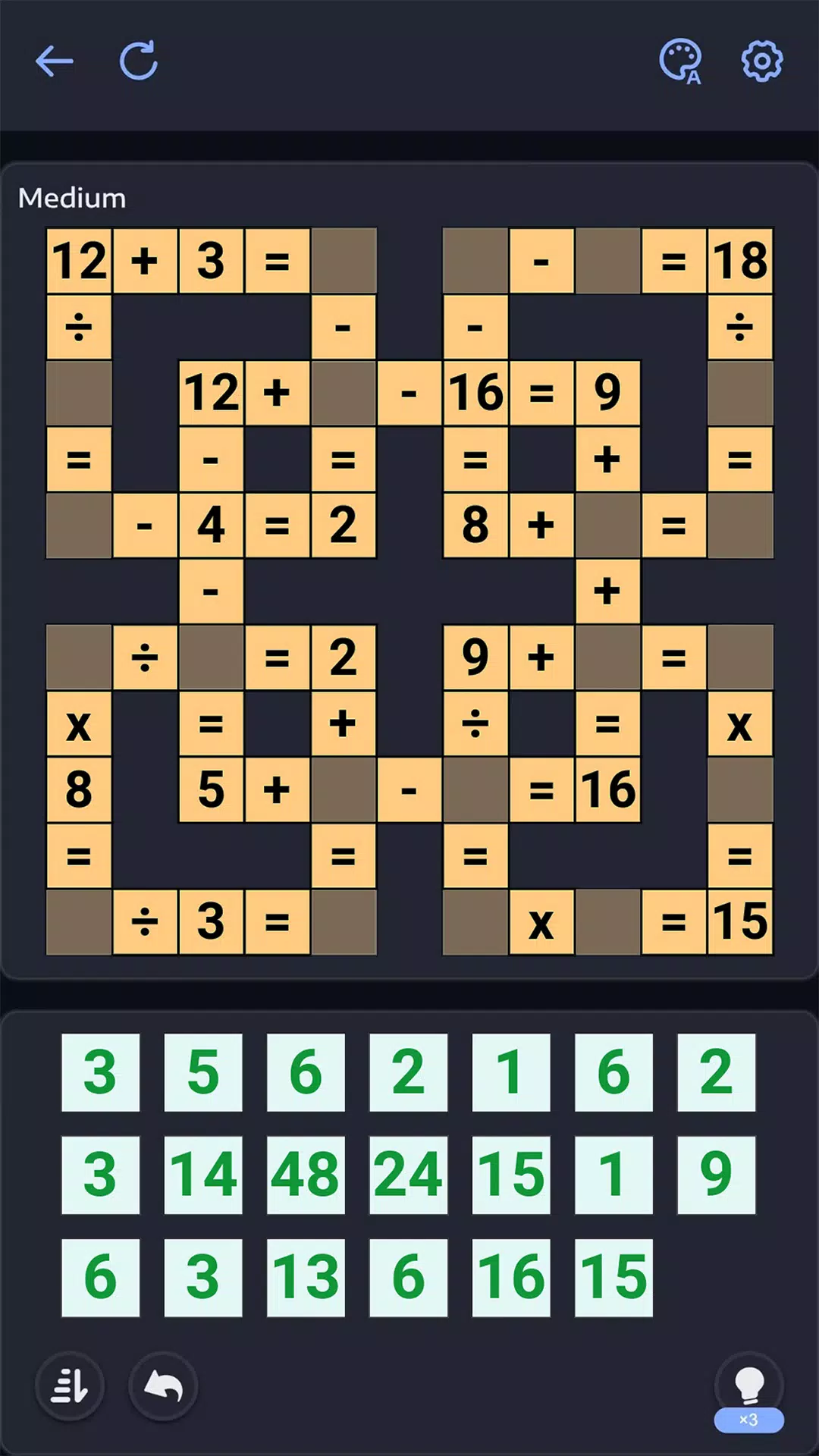 Crossmath - Math Puzzle Games Capture d'écran 1