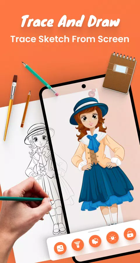 Draw sketch : Sketch and Paint Captura de pantalla 2