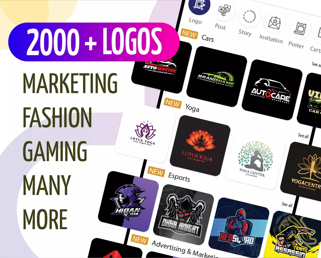 Graphic Design & Logo Maker Captura de pantalla 1