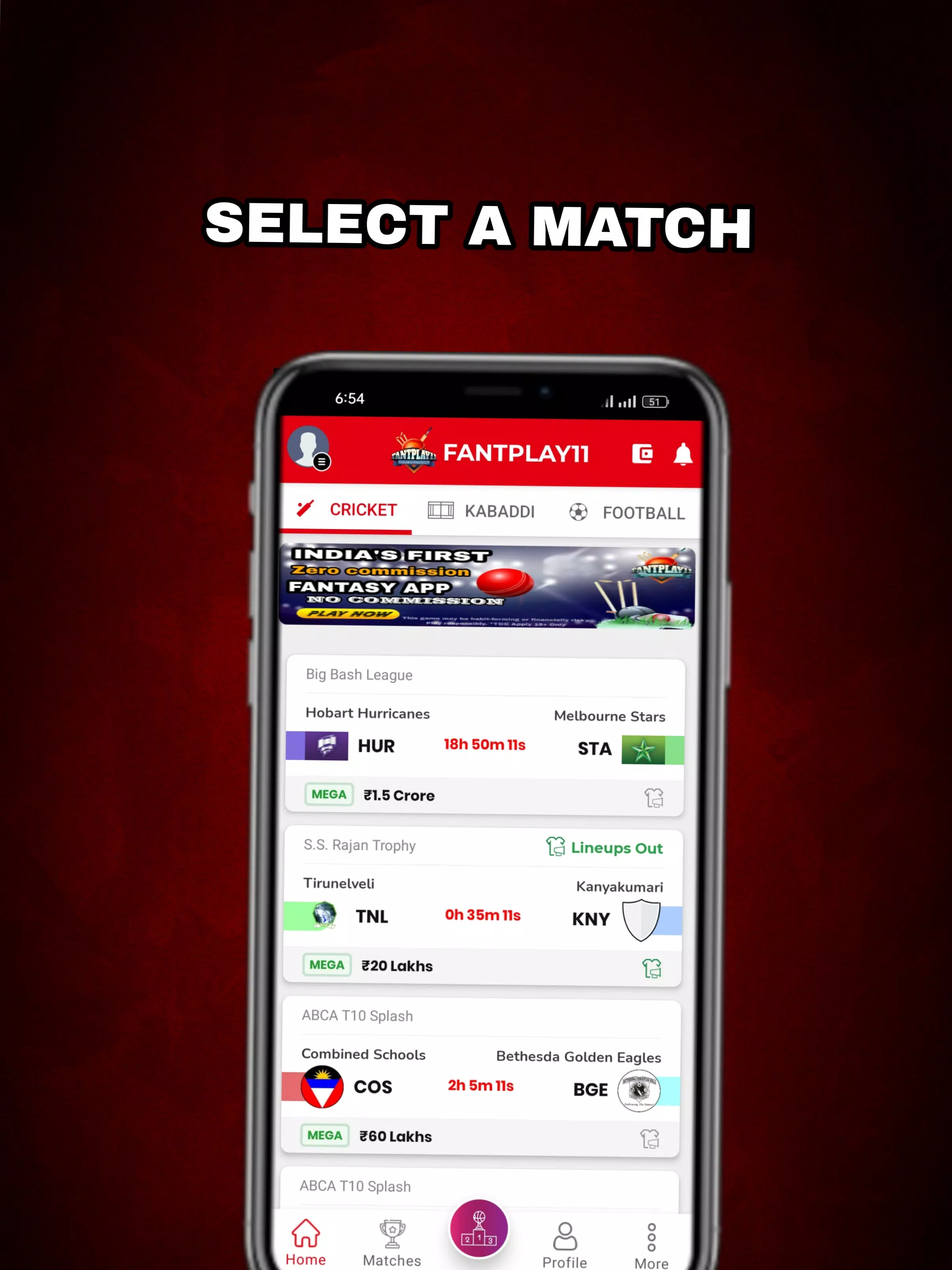 FantPlay11:Fantasy Cricket App Captura de pantalla 1