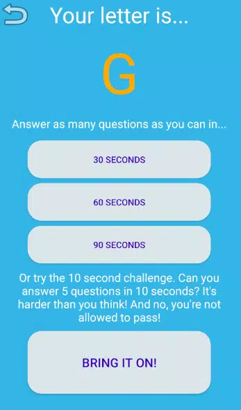 One Letter Quiz 스크린샷 0