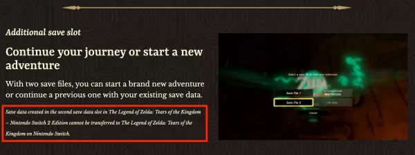 Nintendo Switch 2 at The Legend of Zelda: Luha ng Kaharian