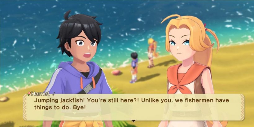 ビーチで話している男の子と女の子