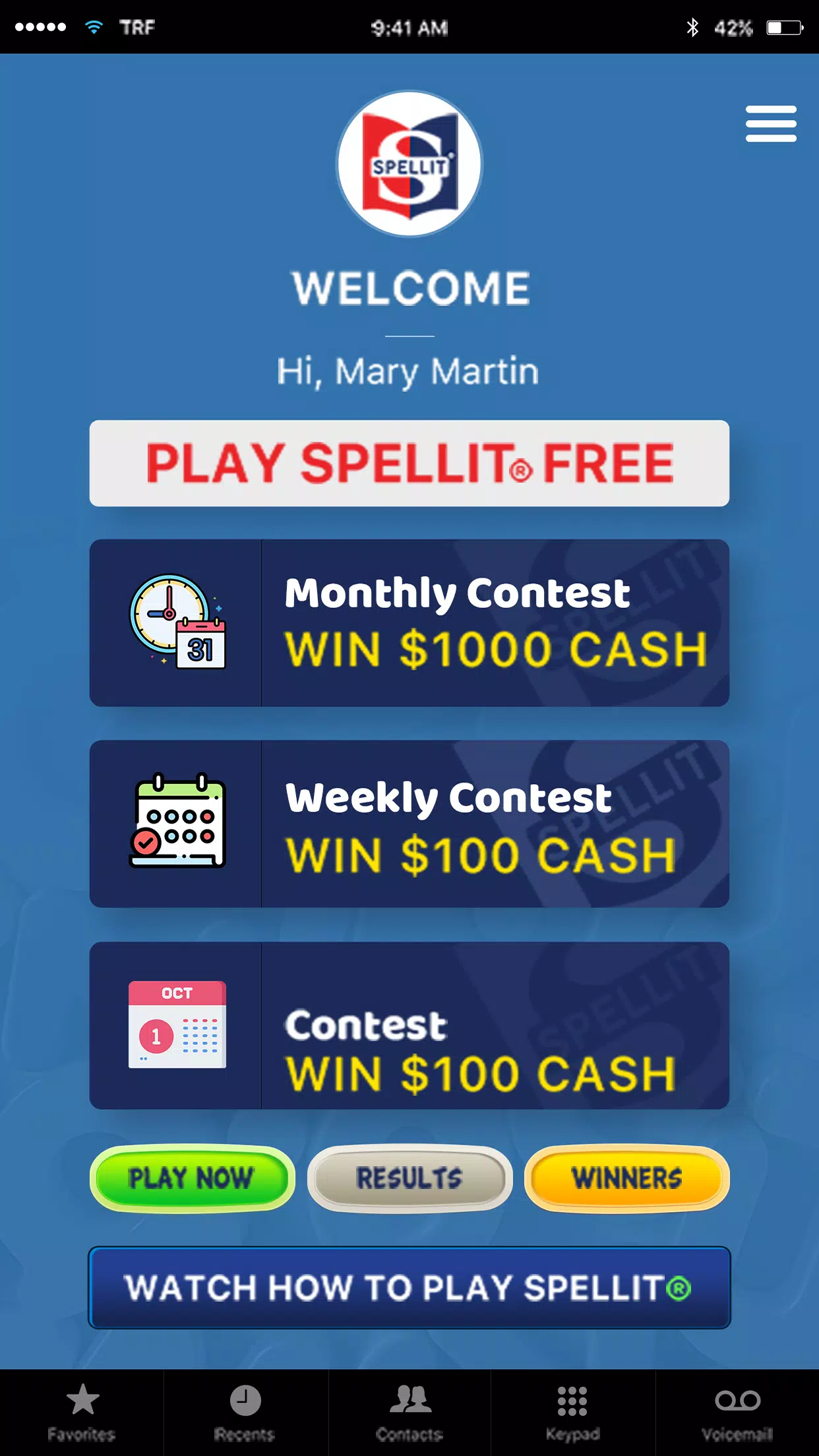 SPELLIT® SPELL WORDS WIN CASH Captura de tela 0