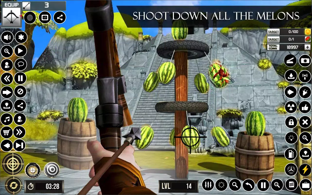 Jeux de tir à l'arc pastèque Capture d'écran 0