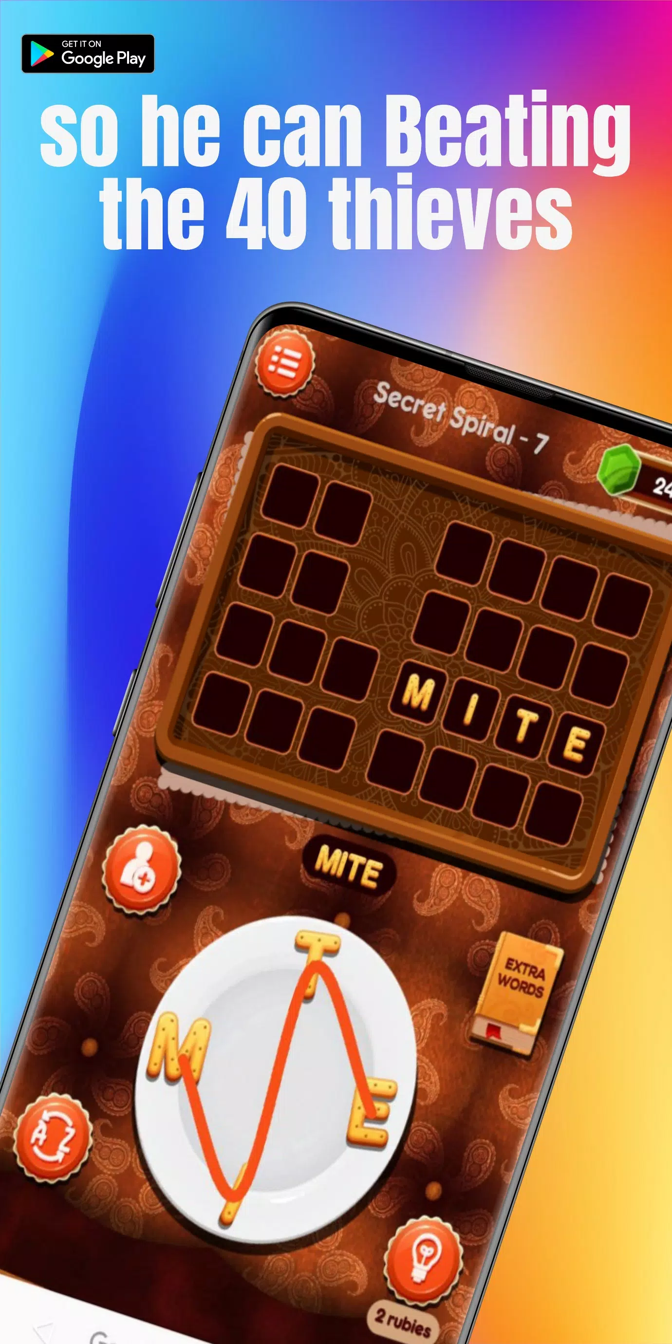 Words Connect, Ali Baba Crossword Learn Vocabulary Captura de pantalla 1