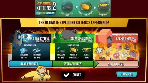 Explosion d'expansion des chatons de chatons d'explosion avec cinq nouvelles cartes