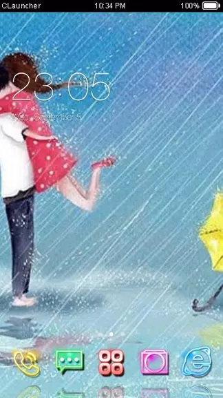Cartoon Couple Sweet Theme HD Ekran Görüntüsü 0