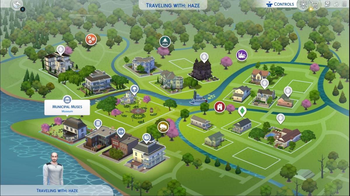 A Sims 4 museum showcasing a Historical Display.