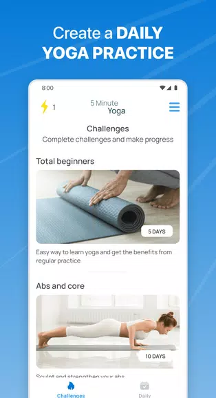 5 Minute Yoga स्क्रीनशॉट 0