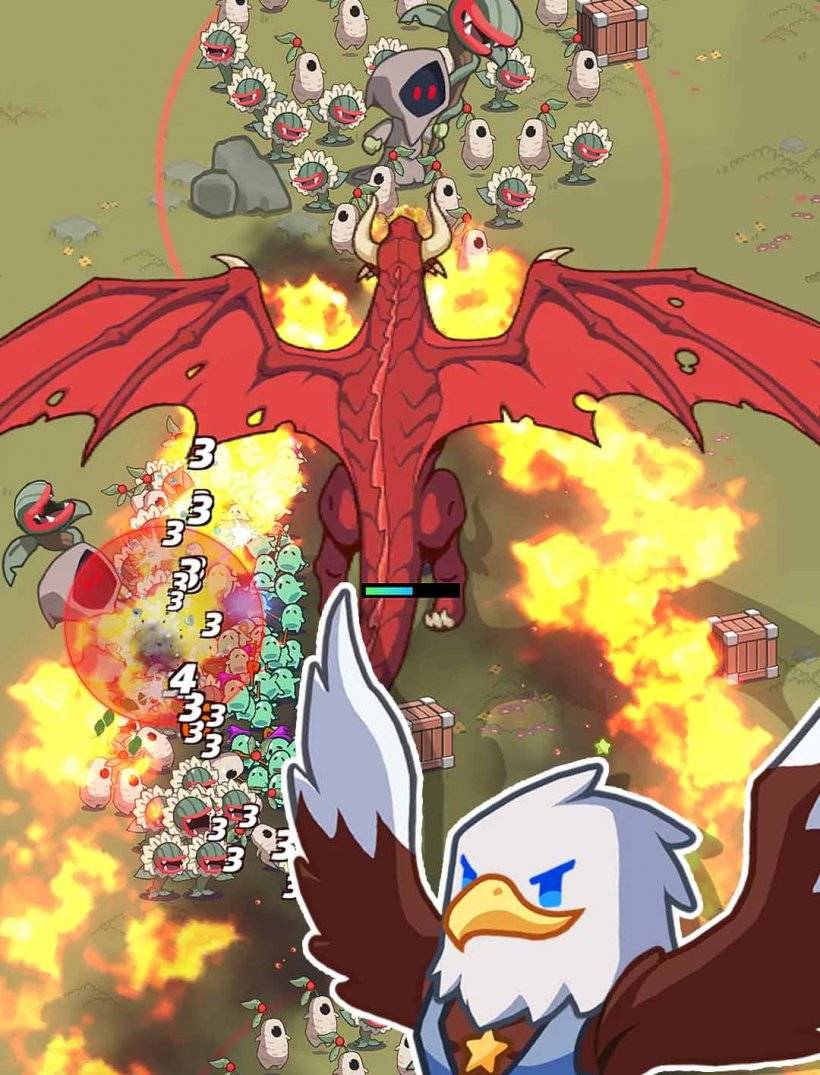 Растения и животные на войне с гигантским драконом