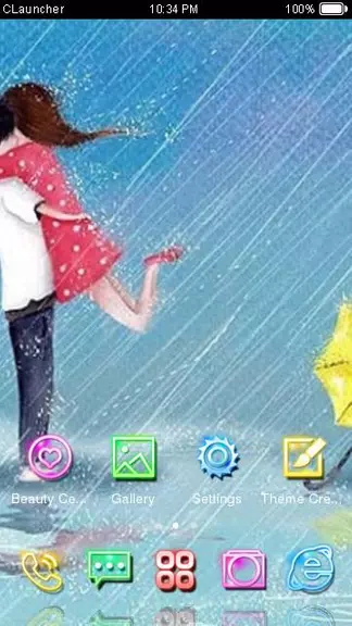 Cartoon Couple Sweet Theme HD Ekran Görüntüsü 1