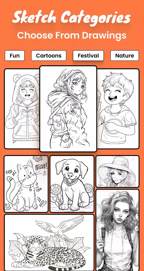 Draw sketch : Sketch and Paint Captura de pantalla 1