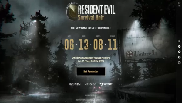 Resident Evil Survival Unit Mobile Game Official Announcement Set for July 10