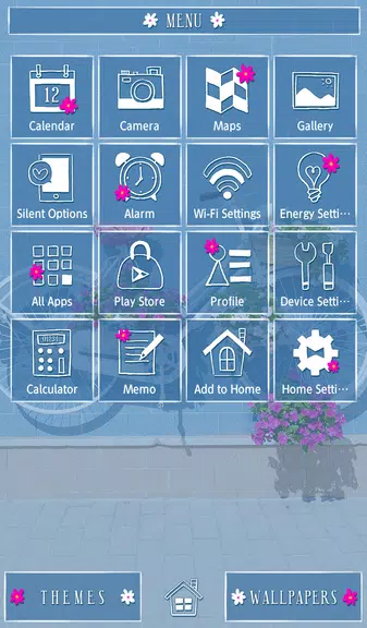 Vintage Floral Bike Theme 스크린샷 0