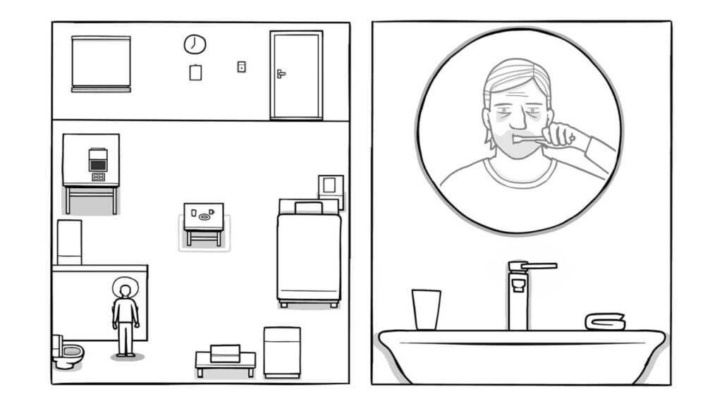 Белая дверь