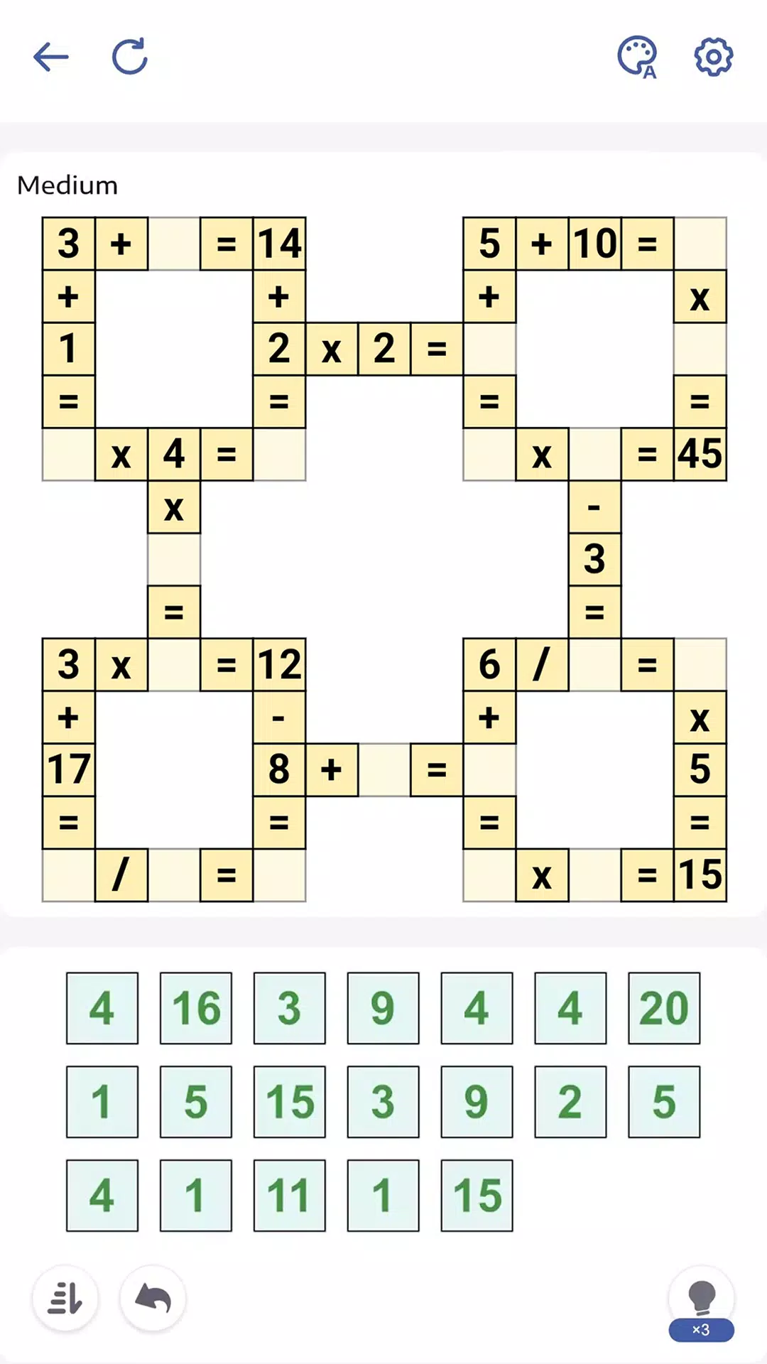 Crossmath - Math Puzzle Games Capture d'écran 0