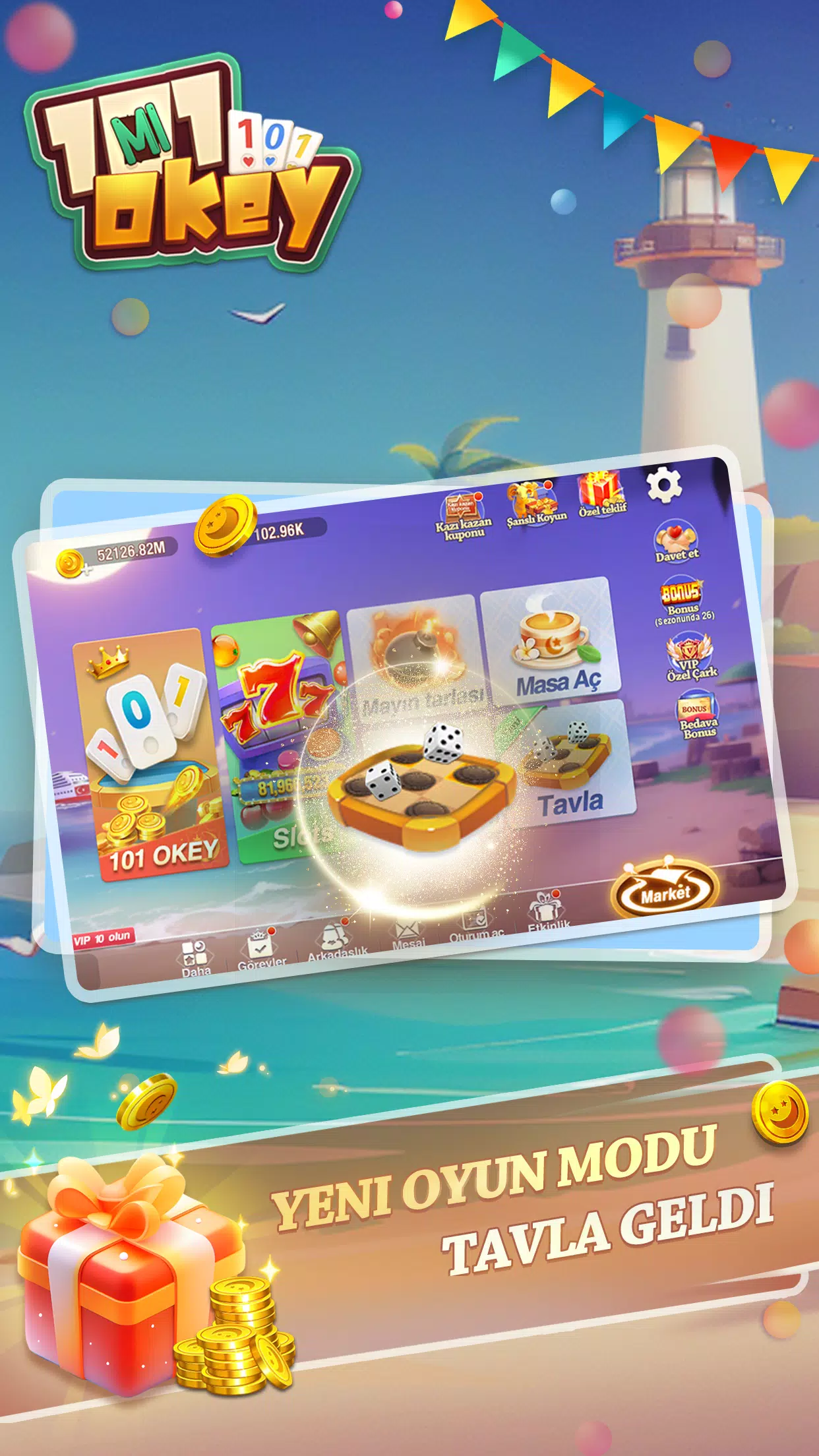 101 Okey Mi&Tavla スクリーンショット 1