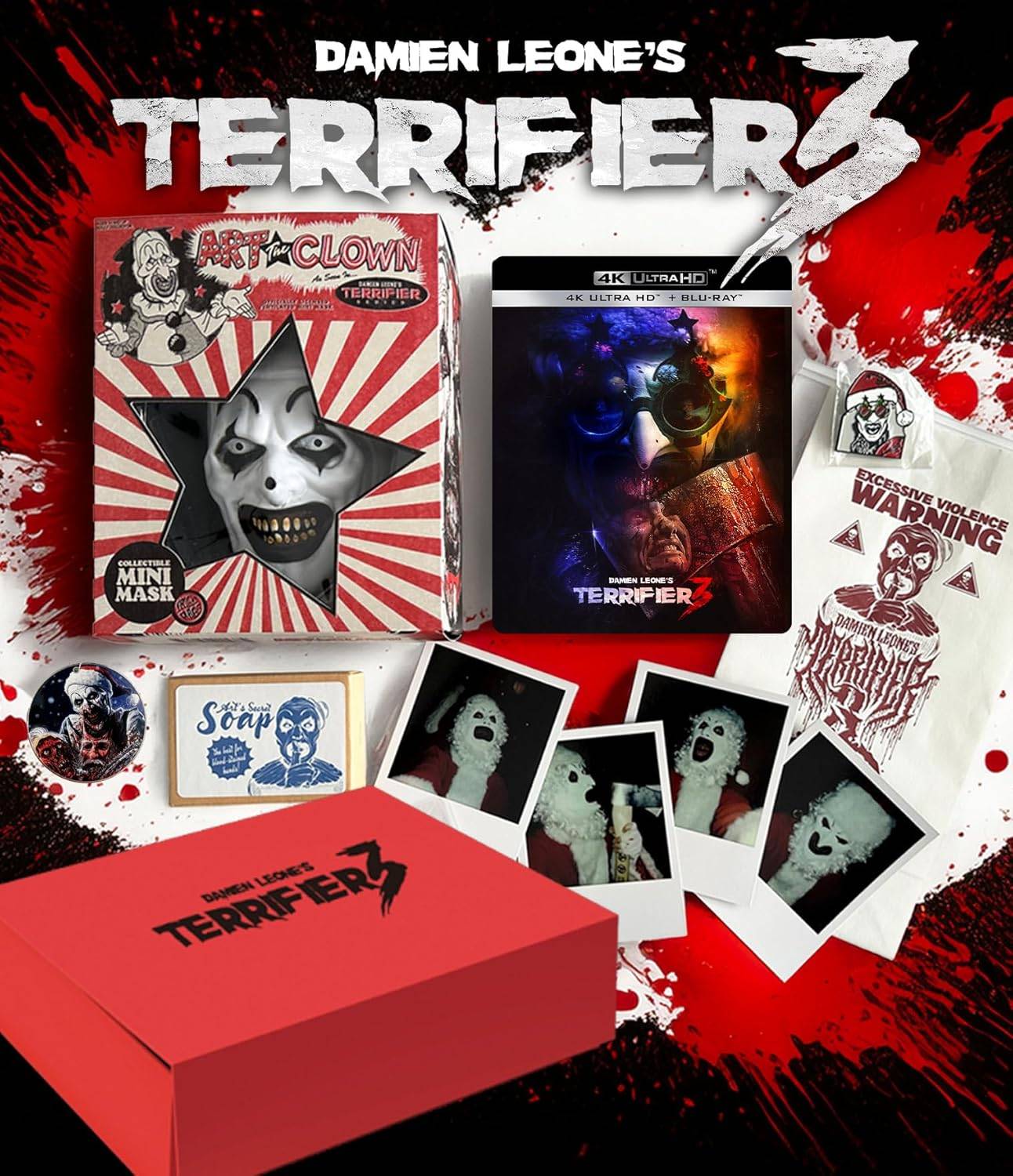 “ Terrifier 3预订4K Steelbook和Collector's Box set”
