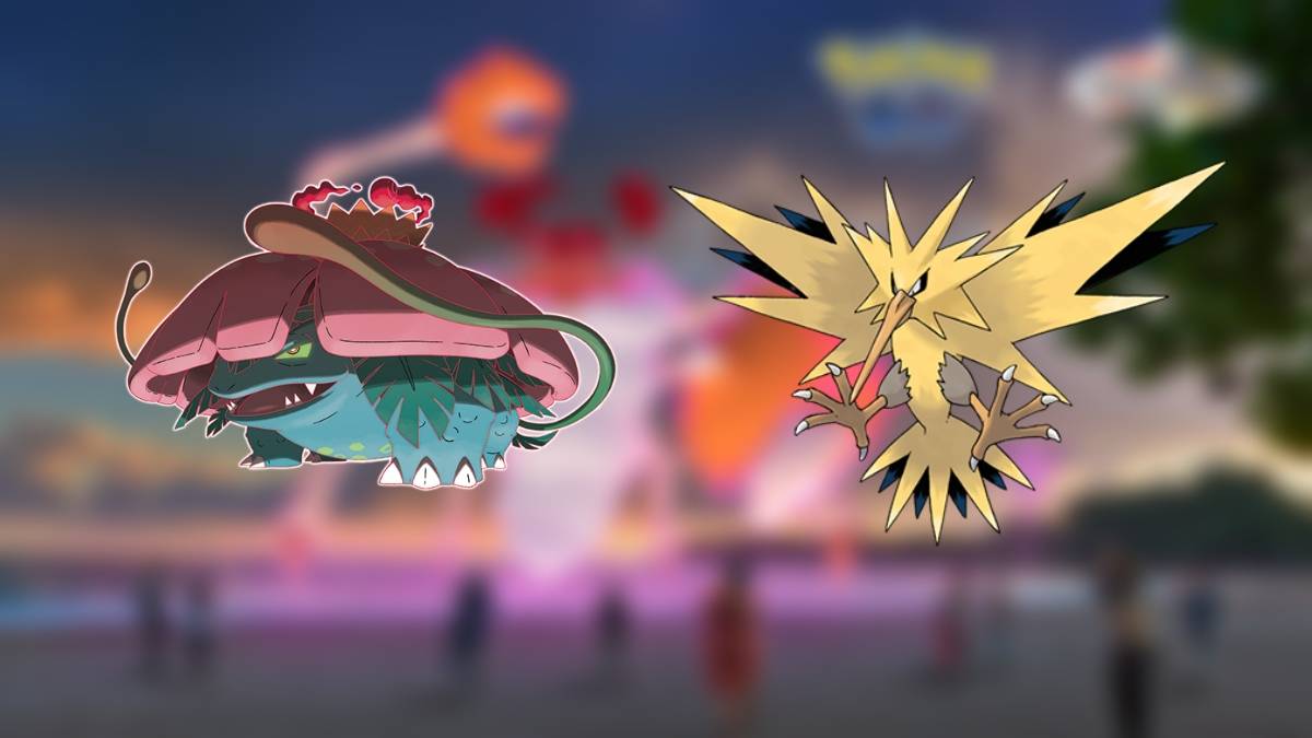 Venusaur & Zapdos, optimal counters for Gigantamax Kingler in Pokémon GO