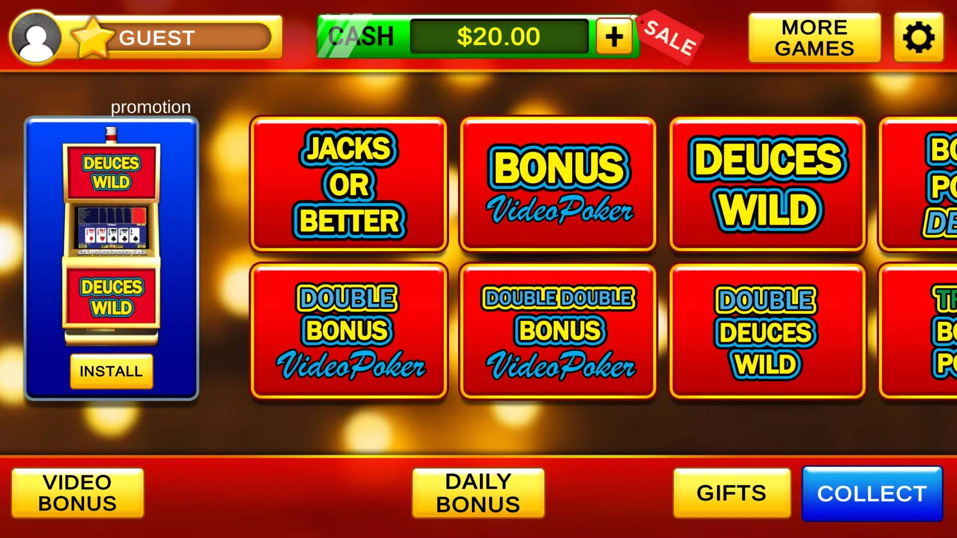 Video Poker Casino Capture d'écran 3
