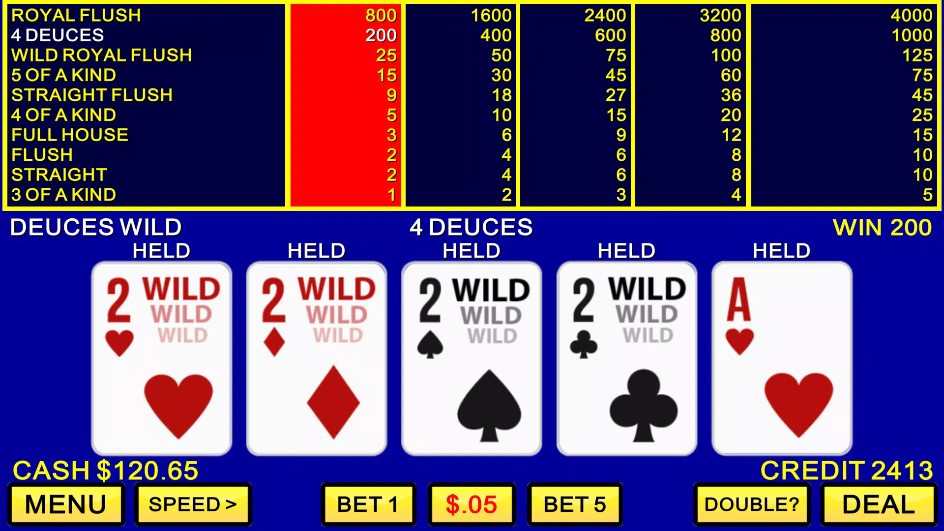 Video Poker Casino Capture d'écran 1