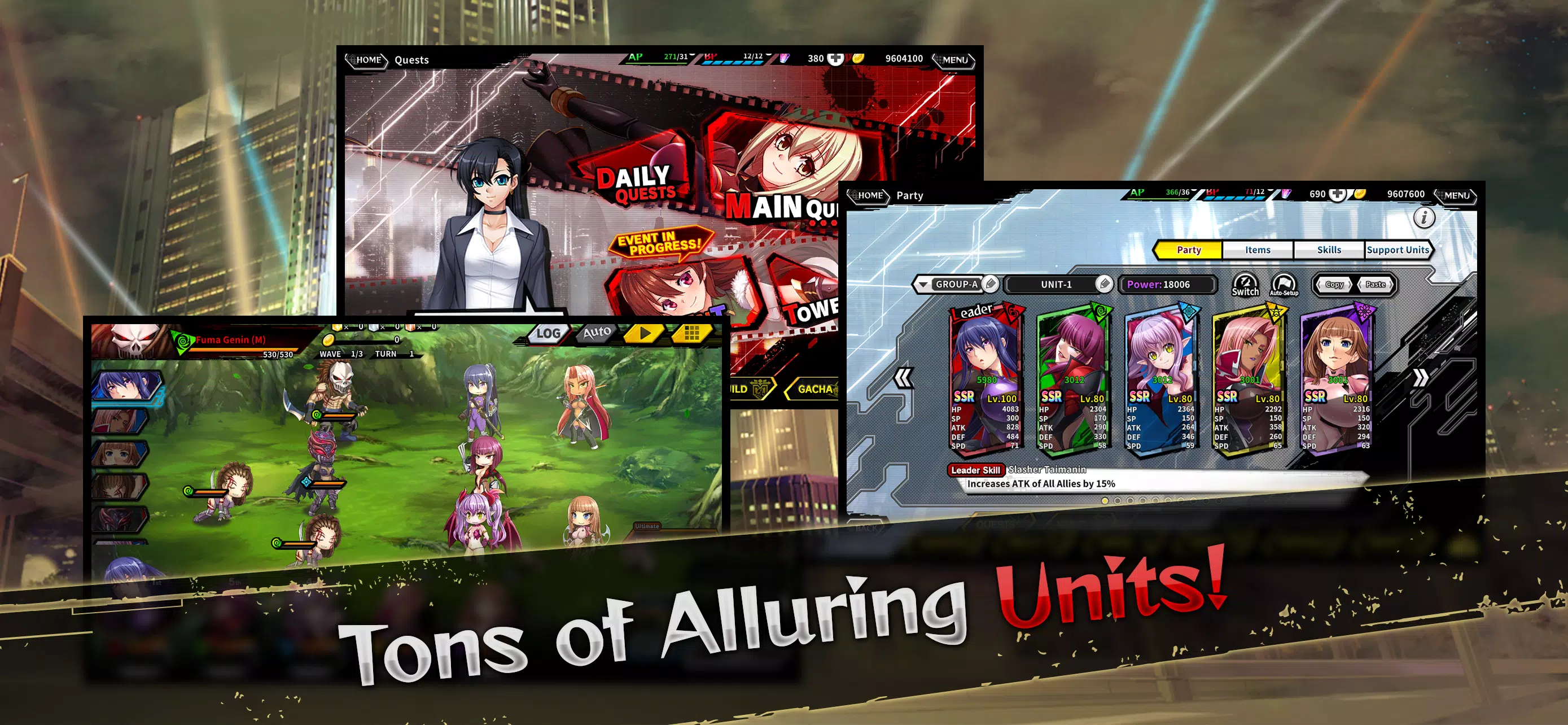 Taimanin RPG Extasy Capture d'écran 1