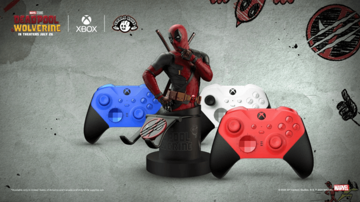 Deadpool的Xbox和Controller Butt带有扭曲