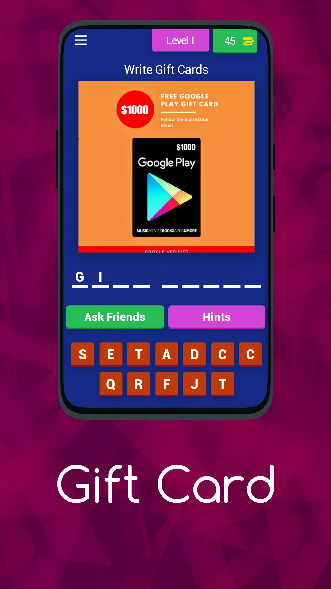 Gift Card 스크린샷 1