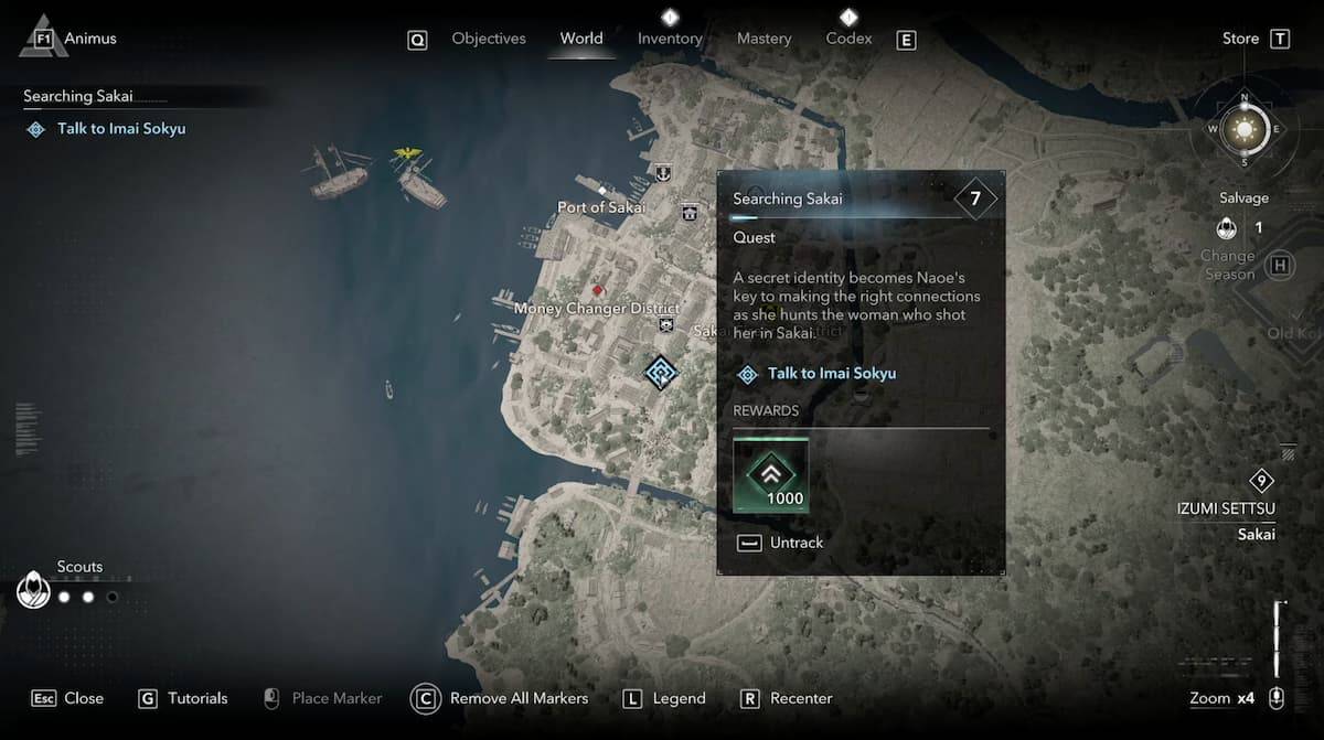 Ang Assassin's Creed Shadows Imai Sokyu Lokasyon