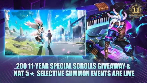 Summoners War: Sky Arena သည် 11 နှစ်မြောက်နှစ်ပတ်လည်နေ့ဖြစ်ရပ်များနှင့်အတူ 11 နှစ်မြောက်နှစ်ပတ်လည်ဖြစ်သည်