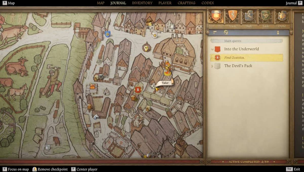 山羊皮的穀倉位置