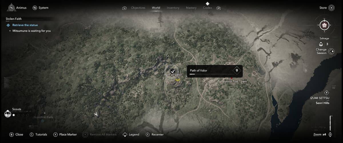 เส้นทาง Creed Shadows ของ Assassin