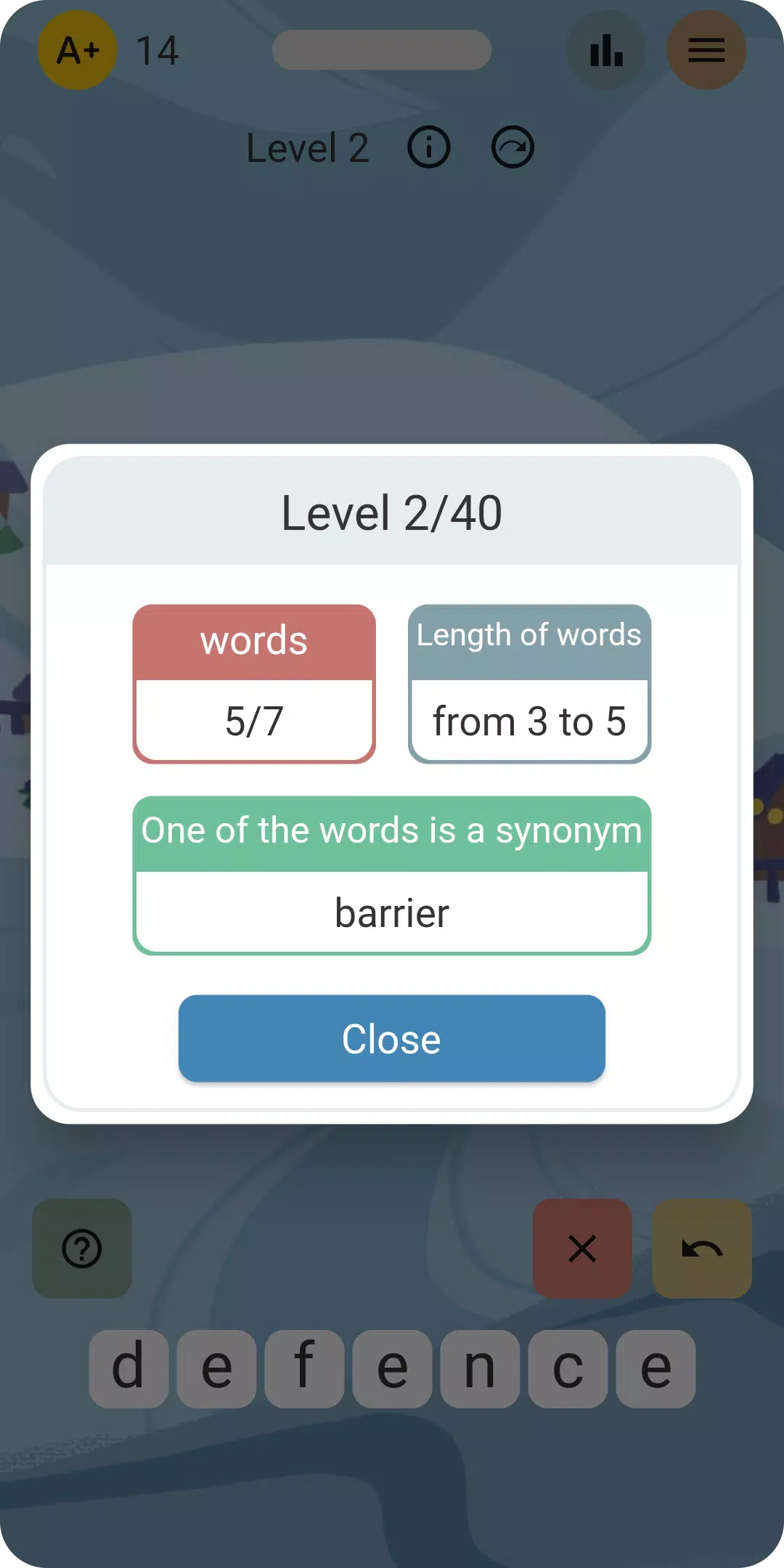 Words from word and contrary スクリーンショット 2